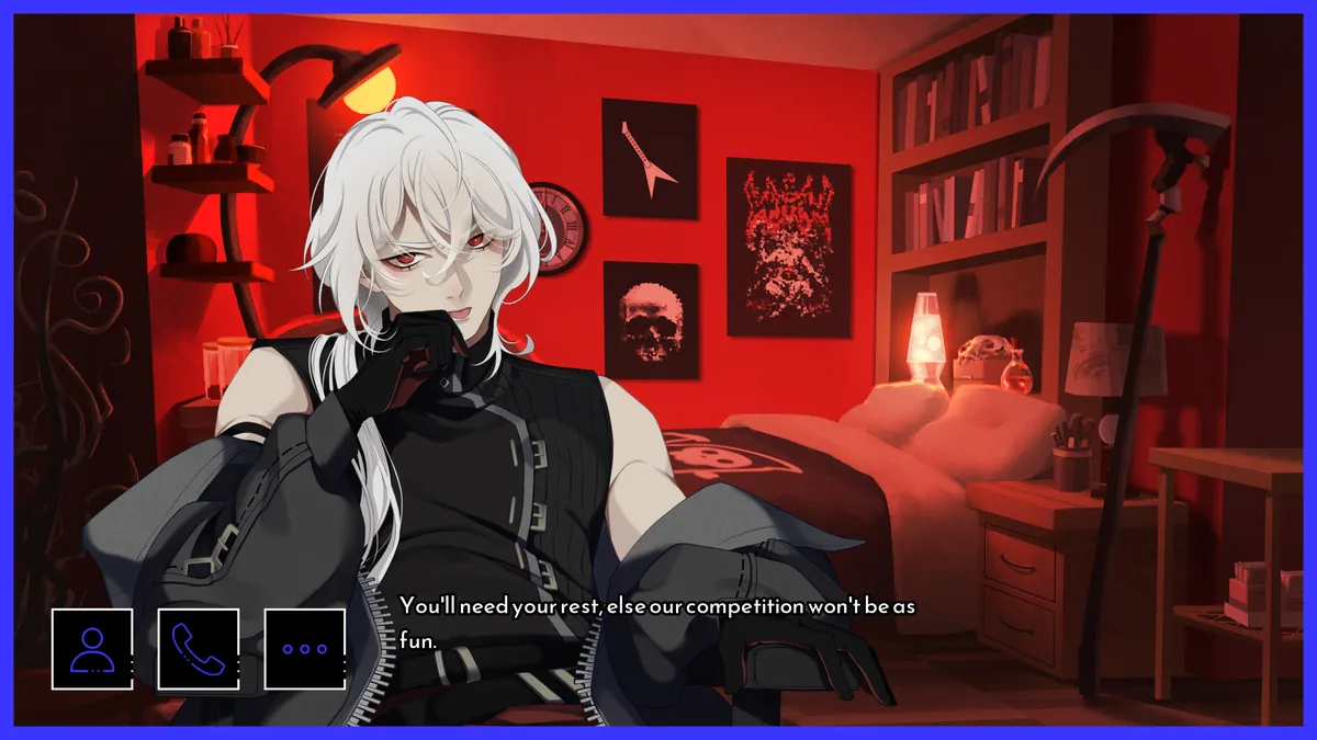 A chat window opening in A Date with Death