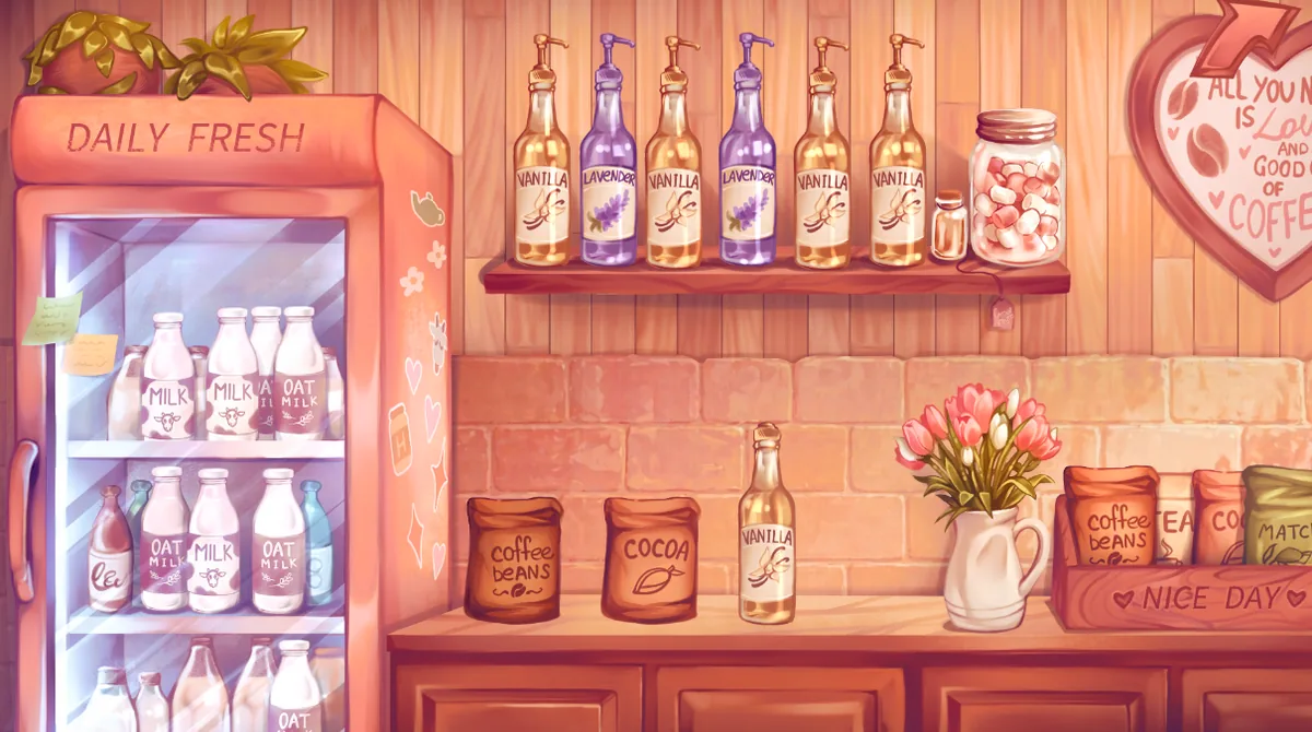 A customer order scene in Just Another Cup