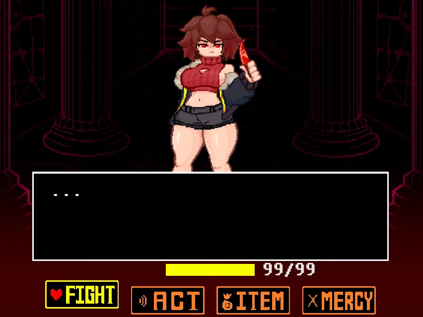 A pixel bullet attack pattern