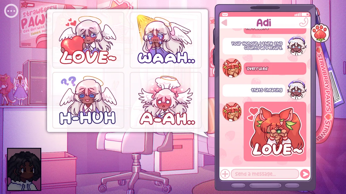 Online Obsession visual novel scene